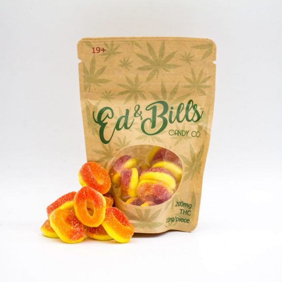 Ed'n Bills Gummy Edible Peach Rings (anneaux de pêches comestibles en gomme)