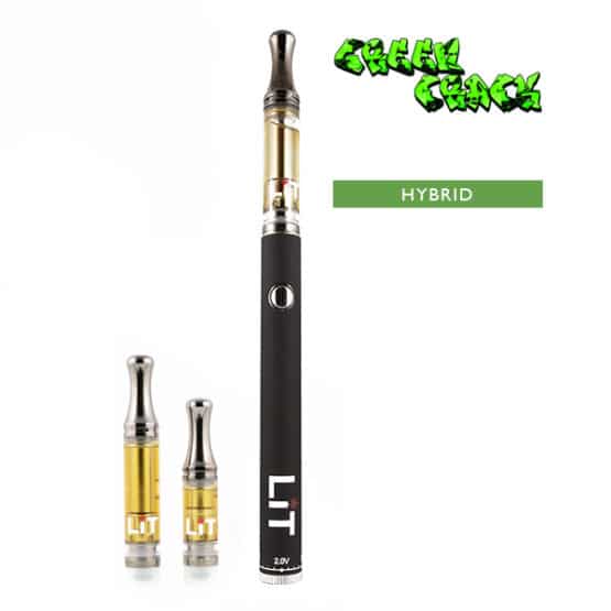 Lit Vape Pens Green Crack Cannabis Strain Hybrid 1