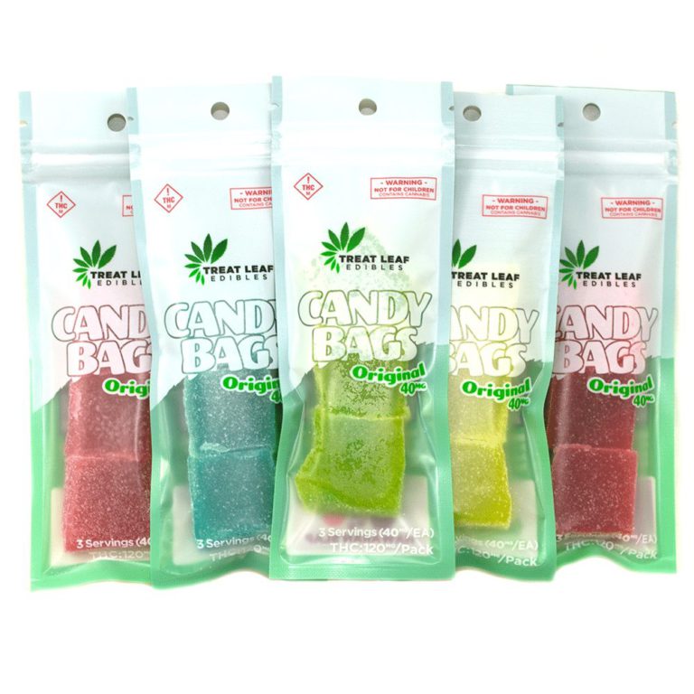Buy Treat Leaf Edibles Original 40mg THC Candy Bags (3Pack Gummy