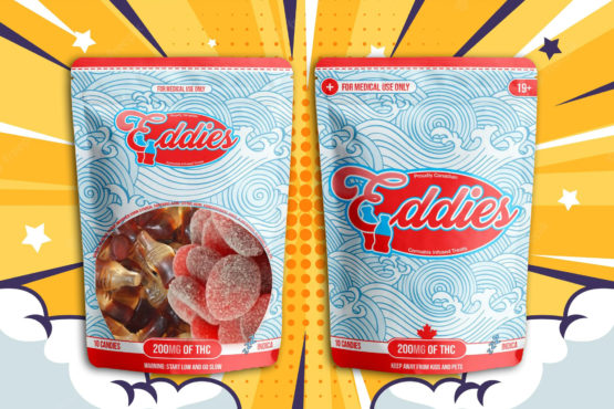 Eddies Gummy Candy Edibles cola and cherry slices