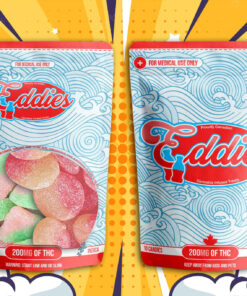 Eddies Gummy Candy Edibles fuzzy peach watermelons