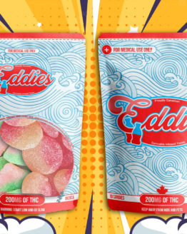 Eddies Gummy Candy Edibles fuzzy peach watermelons
