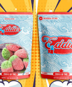 Eddies Gummy Candy Edibles grapes and strawberrys