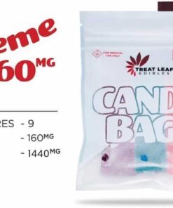 Treat Leaf Edibles Candy Bags Supreme 160mg (9-Pack Gummy) 5 Treat Leaf Edibles Candy Bags Supreme 160mg 9 Pack Gummy Specs