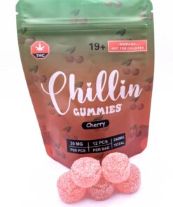 Chillin Gummies Edible 'Single Flavour' 240mg THC (12 pcs x 20mg) 32 CGCherryBag