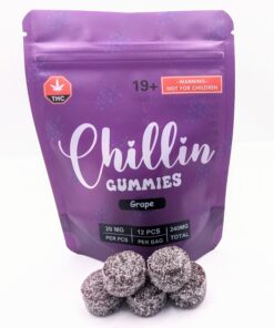 Chillin Gummies Edible 'Single Flavour' 240mg THC (12 pcs x 20mg) 24 CGGrape