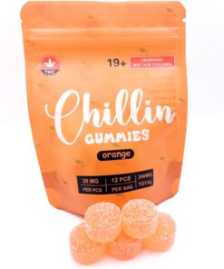 Chillin Gummies Edible 'Single Flavour' 240mg THC (12 pcs x 20mg) 26 CGOrange