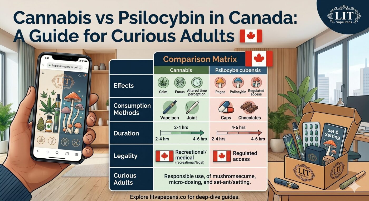 Cannabis vs Psilocybin in Canada A Guide for Curious Adults 1 Cannabis vs psilocybin guide for Canadian adults
