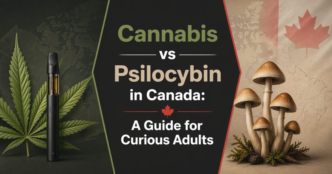 Cannabis vs Psilocybin in Canada: A Guide for Curious Adults 1 Cannabis vs psilocybin guide for Canadian adults