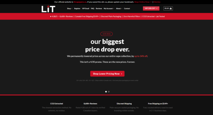 Lit Vape Pen's New Website