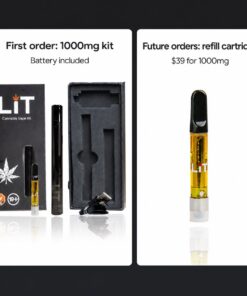 LiT Reusable Vape Pen Starter Kit 1000mg Kit then Carts
